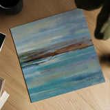 Northern Shore Square II by Silvia Vassileva. Shown as a detailed flat fine art print, highlighting archival giclee quality. Available as an archival giclee rolled canvas, fine art paper, or poster print. SKU 13167a.