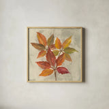 November Leaves I by Silvia Vassileva. Shown in a natural wood glass frame for a timeless modern aesthetic. Available as an archival giclee rolled canvas, fine art paper, or poster print. SKU 48843a.