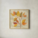 November Leaves II by Silvia Vassileva. Shown in a natural wood glass frame for a timeless modern aesthetic. Available as an archival giclee rolled canvas, fine art paper, or poster print. SKU 48844a.