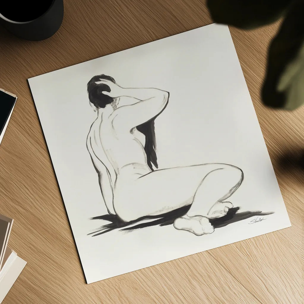 Nude III by Silvia Vassileva. Shown as a detailed flat fine art print, highlighting archival giclee quality. Available as an archival giclee rolled canvas, fine art paper, or poster print. SKU 86868a.