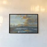 Oceanside Sunset by Silvia Vassileva. shown as a paper print in a black flame. Available as a archival giclee rolled canvas, fine art paper, or poster print. SKU 73904i.