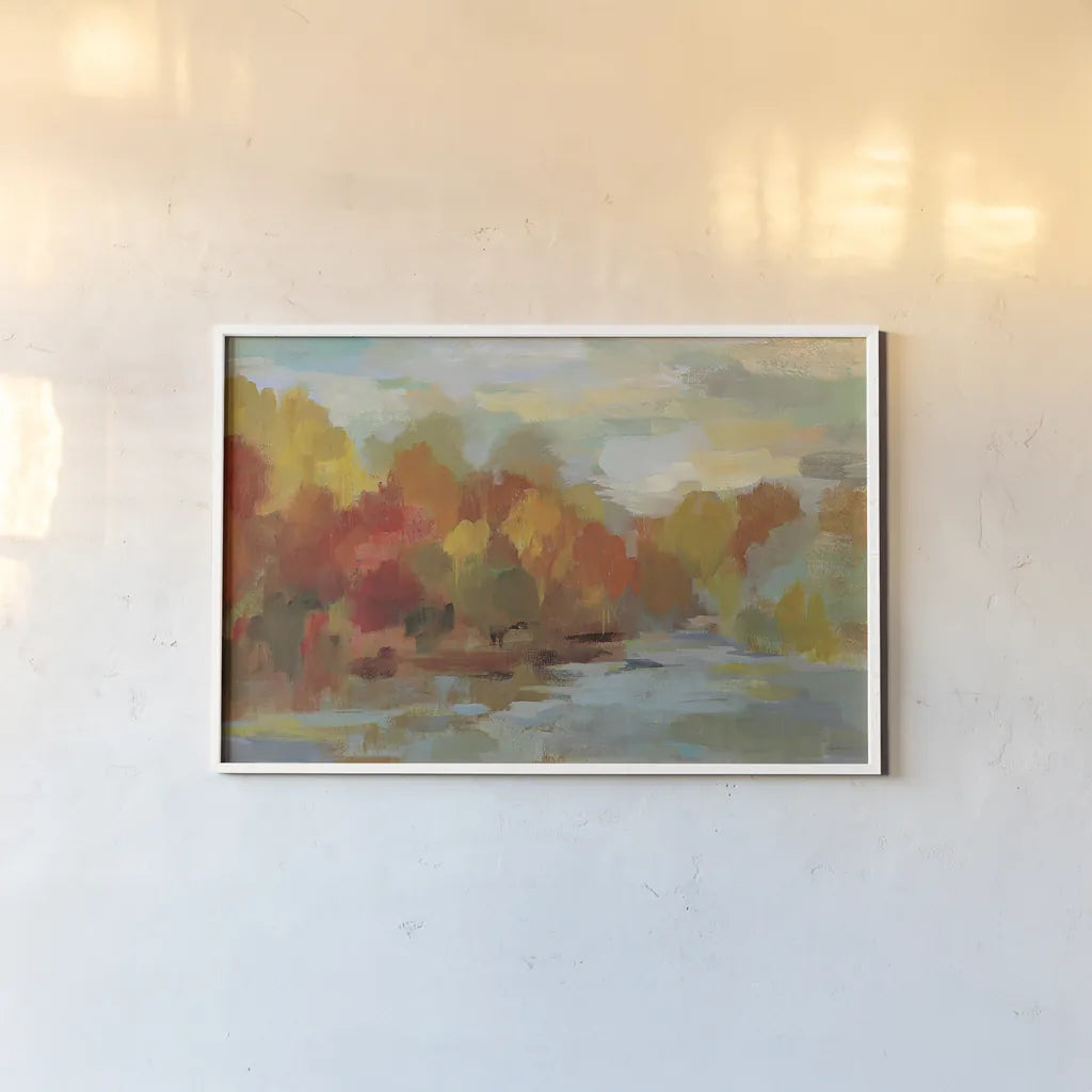 October Dreamscape Crop by Silvia Vassileva. shown as a paper print in a white frame. Available as a archival giclee rolled canvas, fine art paper, or poster print. SKU 29740i.