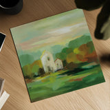 October Farm I by Silvia Vassileva. Shown as a detailed flat fine art print, highlighting archival giclee quality. Available as an archival giclee rolled canvas, fine art paper, or poster print. SKU 36379a.