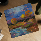 October Glow by Silvia Vassileva. Shown as a detailed flat fine art print, highlighting archival giclee quality. Available as an archival giclee rolled canvas, fine art paper, or poster print. SKU 102546a.