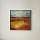 October Moment II by Silvia Vassileva. Shown in a sleek black glass frame for a contemporary gallery look. Available as an archival giclee rolled canvas, fine art paper, or poster print. SKU 29742a.