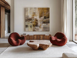 October Sunshine by Silvia Vassileva. Shown as extra-large giant wall art in a modern living room. Available as an archival giclee rolled canvas, fine art paper, or poster print. SKU 75993a.