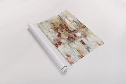 Old Bridge Reminiscence Red by Silvia Vassileva. shown as a rolled paper print. Available as archival giclee rolled canvas, fine art paper, or poster print. SKU 55991i.