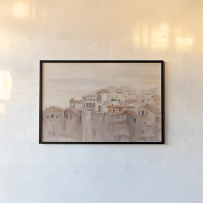 Old Town Italy by Silvia Vassileva. shown as a paper print in a black flame. Available as a archival giclee rolled canvas, fine art paper, or poster print. SKU 89699i.