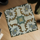 Old World Tile I by Silvia Vassileva. Shown as a detailed flat fine art print, highlighting archival giclee quality. Available as an archival giclee rolled canvas, fine art paper, or poster print. SKU 58092a.