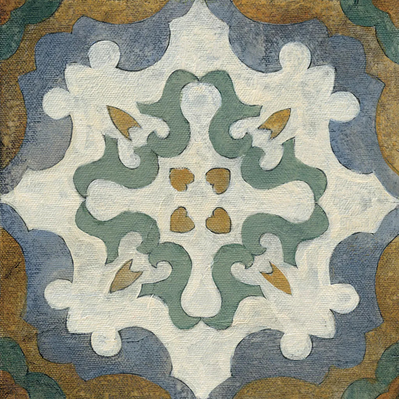 Old World Tile VI by Silvia Vassileva. SKU 58097a. Archival Giclee Fine art print for wall decor.