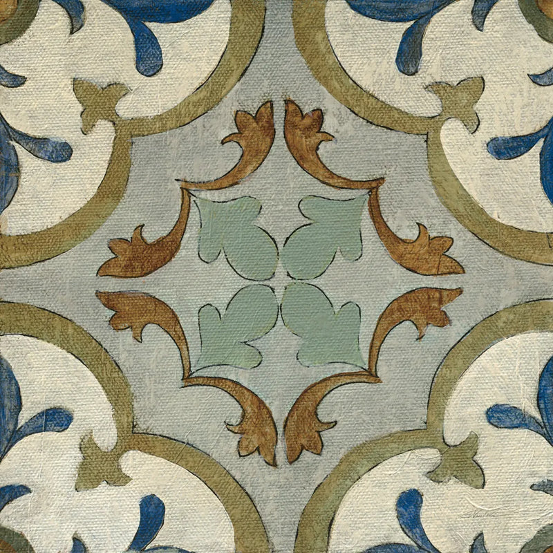 Old World Tile VIII by Silvia Vassileva. SKU 58099a. Archival Giclee Fine art print for wall decor.