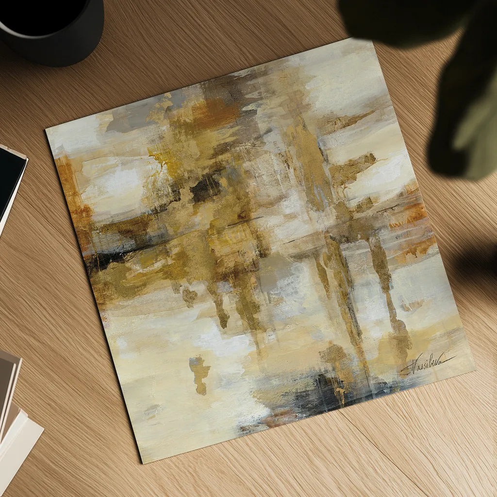 On the Bridge by Silvia Vassileva. Shown as a detailed flat fine art print, highlighting archival giclee quality. Available as an archival giclee rolled canvas, fine art paper, or poster print. SKU 21928a.