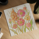 Opalescent Floral I by Silvia Vassileva. Shown as a detailed flat fine art print, highlighting archival giclee quality. Available as an archival giclee rolled canvas, fine art paper, or poster print. SKU 67012a.
