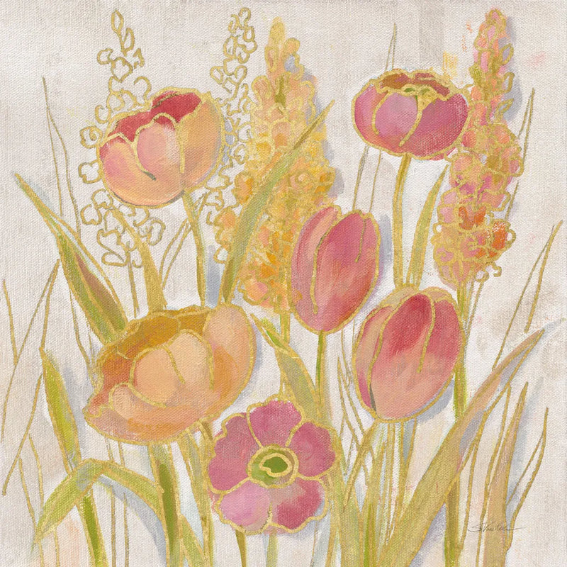 Opalescent Floral II by Silvia Vassileva. SKU 67013a. Archival Giclee Fine art print for wall decor.