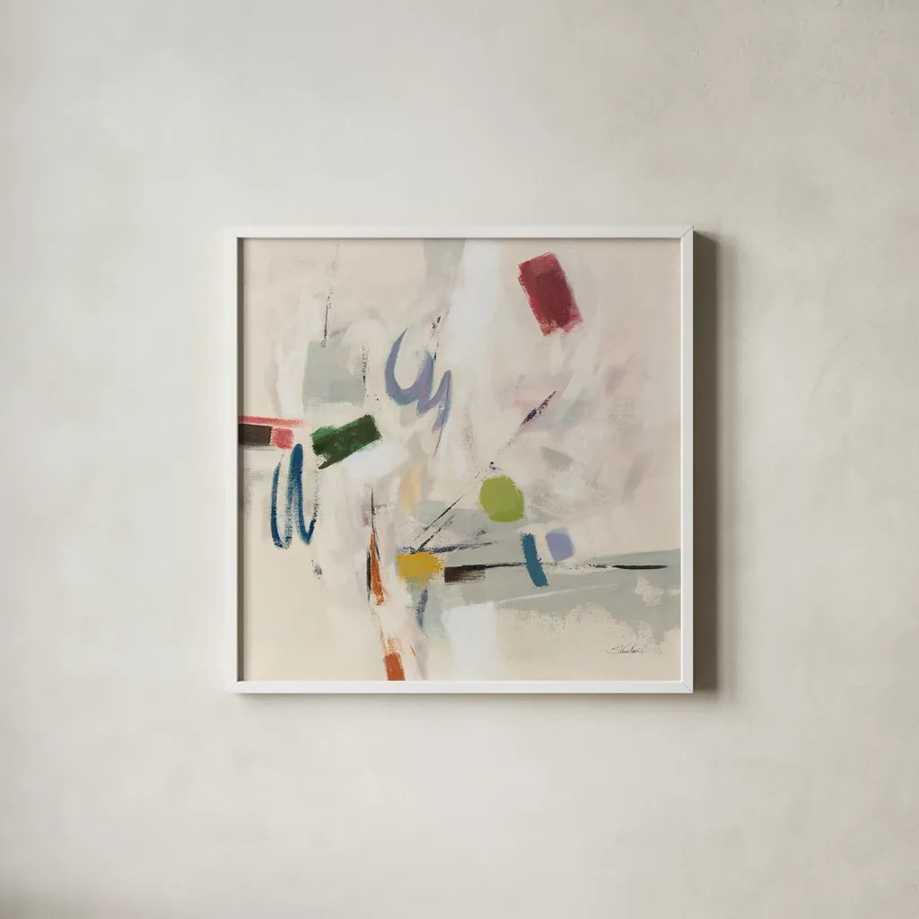 Origami Style by Silvia Vassileva. Shown in a crisp white glass frame for a clean and minimalist style. Available as an archival giclee rolled canvas, fine art paper, or poster print. SKU 88443a.