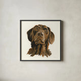 Oscar by Silvia Vassileva. Shown in a sleek black glass frame for a contemporary gallery look. Available as an archival giclee rolled canvas, fine art paper, or poster print. SKU 56024a.