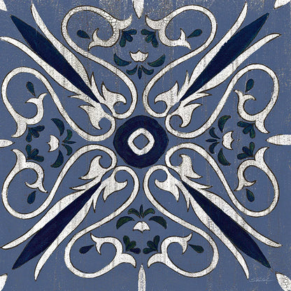 Oxford I Indigo and Cream by Silvia Vassileva. SKU 29278a. Archival Giclee Fine art print for wall decor.