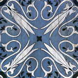 Oxford II Indigo and Cream by Silvia Vassileva. SKU 29279a. Archival Giclee Fine art print for wall decor.