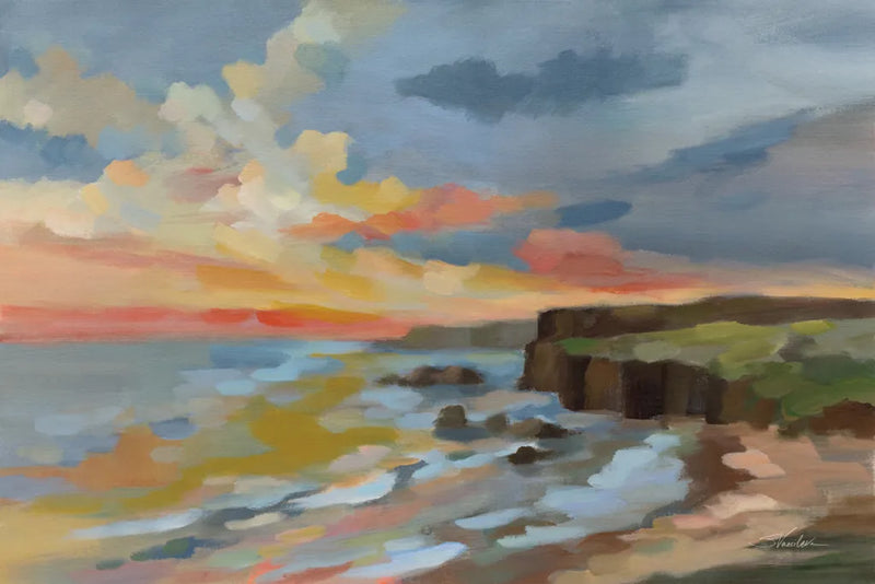 Pacific Coast Sunset by Silvia Vassileva. SKU 104243i. Archival Giclee Fine art print for wall decor.