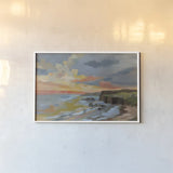 Pacific Coast Sunset by Silvia Vassileva. shown as a paper print in a white frame. Available as a archival giclee rolled canvas, fine art paper, or poster print. SKU 104243i.