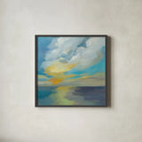 Pacific Light by Silvia Vassileva. Shown in a sleek black glass frame for a contemporary gallery look. Available as an archival giclee rolled canvas, fine art paper, or poster print. SKU 80856a.