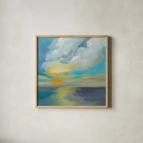 Pacific Light by Silvia Vassileva. Shown in a natural wood glass frame for a timeless modern aesthetic. Available as an archival giclee rolled canvas, fine art paper, or poster print. SKU 80856a.