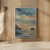 Pacific Sunset Crop by Silvia Vassileva. shown as over sized large wall art. Available as an archival giclee rolled canvas, fine art paper, or poster print. SKU 54375h.