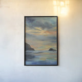 Pacific Sunset Crop by Silvia Vassileva. shown as a paper print in a black flame. Available as a archival giclee rolled canvas, fine art paper, or poster print. SKU 54375h.