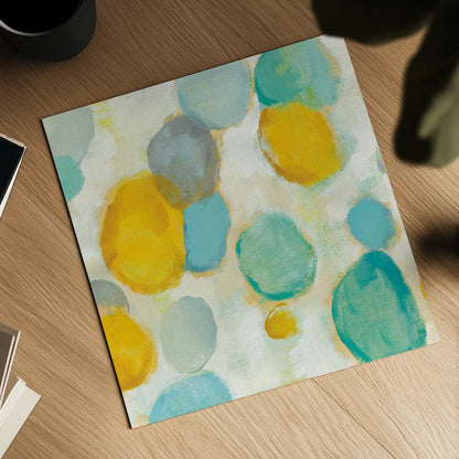 Painted Pebbles II by Silvia Vassileva. Shown as a detailed flat fine art print, highlighting archival giclee quality. Available as an archival giclee rolled canvas, fine art paper, or poster print. SKU 22334a.