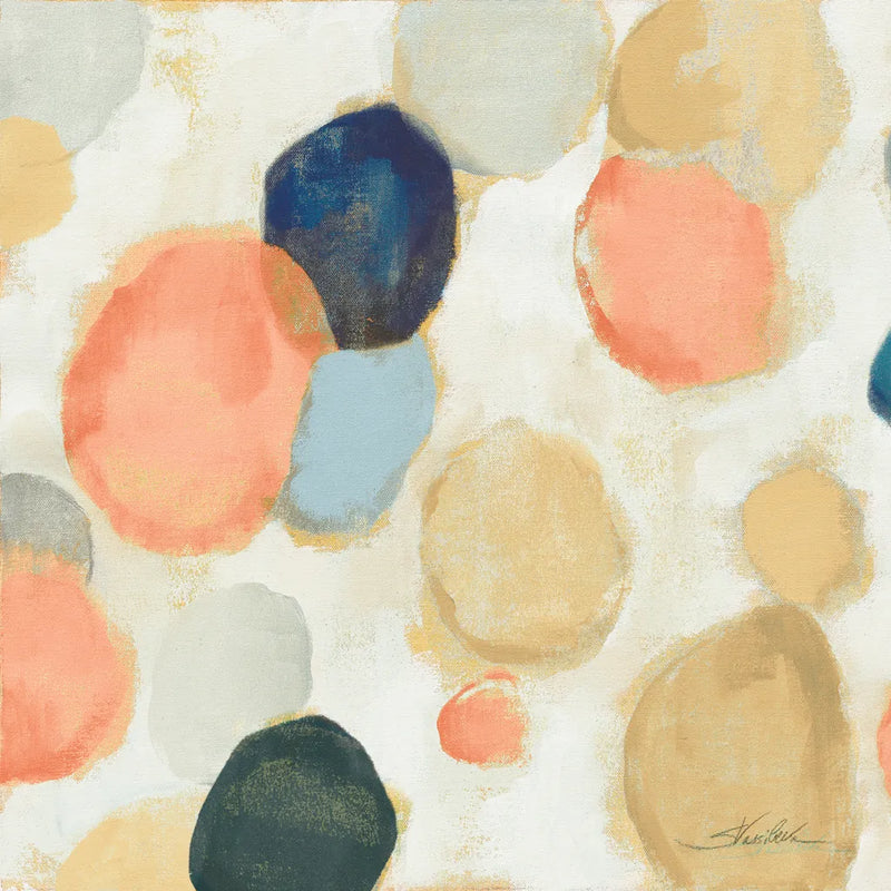 Painted Pebbles II Boho by Silvia Vassileva. SKU 67875a. Archival Giclee Fine art print for wall decor.