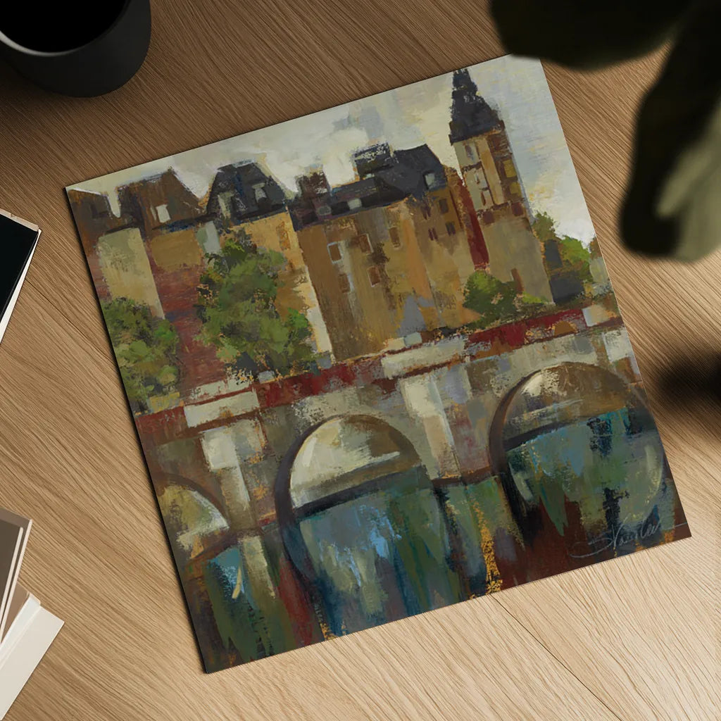 Paris  Late Summer II by Silvia Vassileva. Shown as a detailed flat fine art print, highlighting archival giclee quality. Available as an archival giclee rolled canvas, fine art paper, or poster print. SKU 3792a.