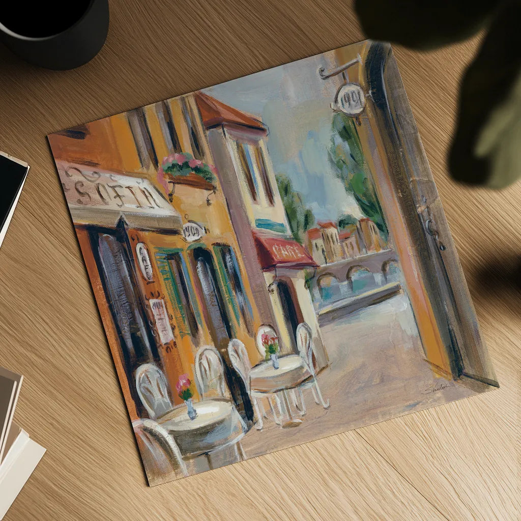 Parisian Diary II by Silvia Vassileva. Shown as a detailed flat fine art print, highlighting archival giclee quality. Available as an archival giclee rolled canvas, fine art paper, or poster print. SKU 9722a.