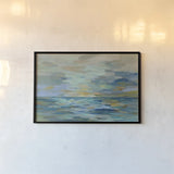 Pastel Blue Sea by Silvia Vassileva. shown as a paper print in a black flame. Available as a archival giclee rolled canvas, fine art paper, or poster print. SKU 50135i.