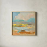 Pastel Cloud I by Silvia Vassileva. Shown in a natural wood glass frame for a timeless modern aesthetic. Available as an archival giclee rolled canvas, fine art paper, or poster print. SKU 84805a.