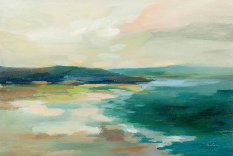 Pastel Lake by Silvia Vassileva. SKU 79884i. Archival Giclee Fine art print for wall decor.