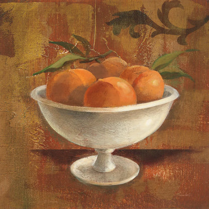 Peaches in Old Bowl by Silvia Vassileva. SKU 60344a. Archival Giclee Fine art print for wall decor.