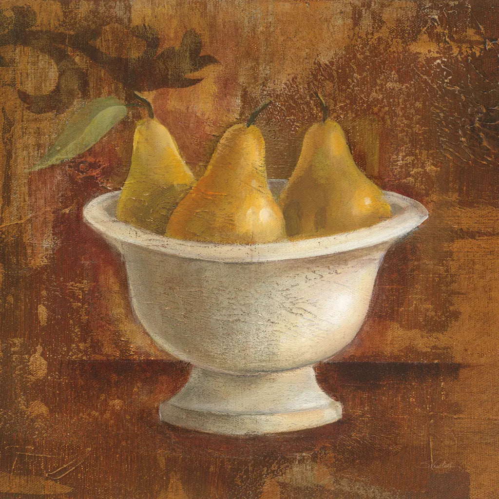 Pears in Old Bowl by Silvia Vassileva. SKU 60342a. Archival Giclee Fine art print for wall decor.
