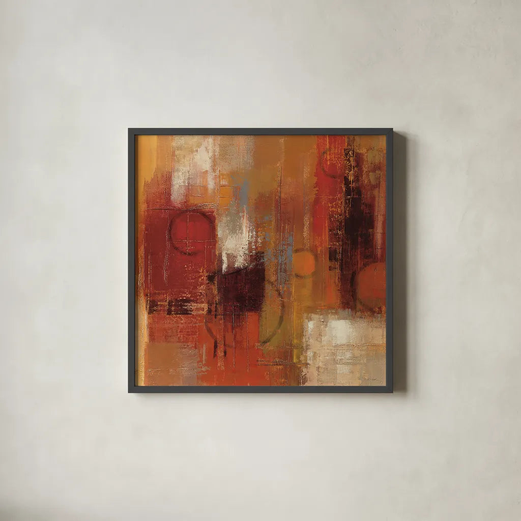 Pentatonic Crop by Silvia Vassileva. Shown in a sleek black glass frame for a contemporary gallery look. Available as an archival giclee rolled canvas, fine art paper, or poster print. SKU 11673a.