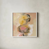 Peony Aroma I by Silvia Vassileva. Shown in a crisp white glass frame for a clean and minimalist style. Available as an archival giclee rolled canvas, fine art paper, or poster print. SKU 63911a.