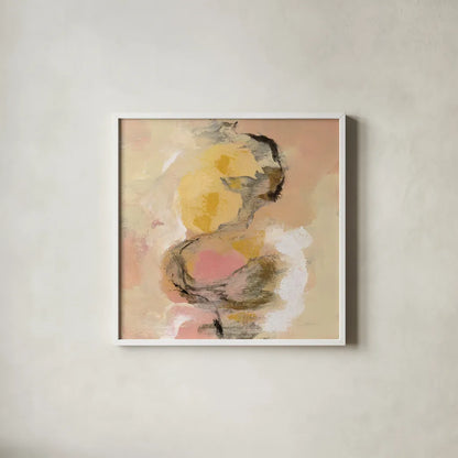 Peony Aroma I by Silvia Vassileva. Shown in a crisp white glass frame for a clean and minimalist style. Available as an archival giclee rolled canvas, fine art paper, or poster print. SKU 63911a.