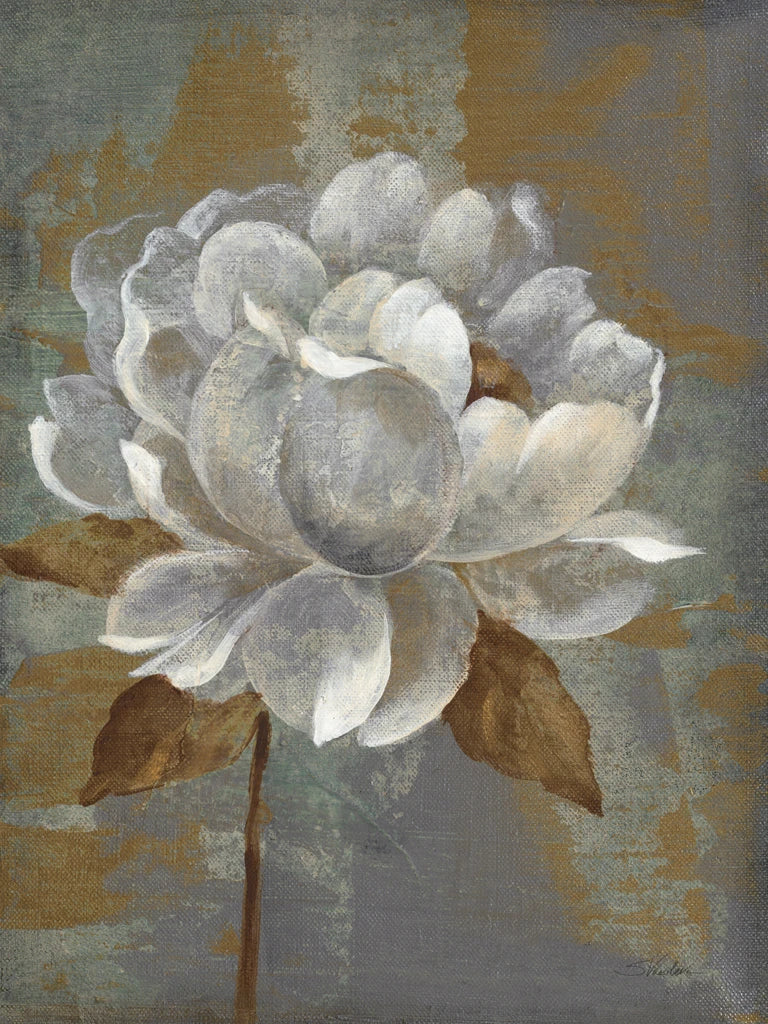 Peony Tile I Dark by Silvia Vassileva