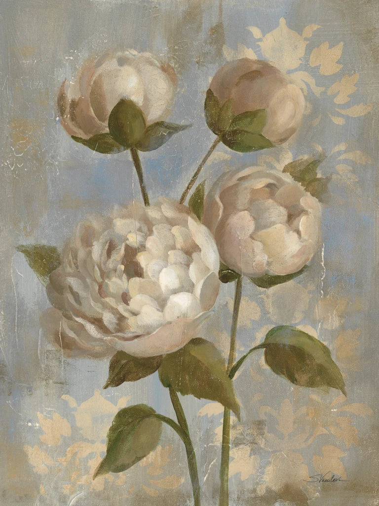 Peony on Blue by Silvia Vassileva