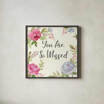 Petals and Blossoms II Missed by Silvia Vassileva. Shown in a sleek black glass frame for a contemporary gallery look. Available as an archival giclee rolled canvas, fine art paper, or poster print. SKU 52510a.