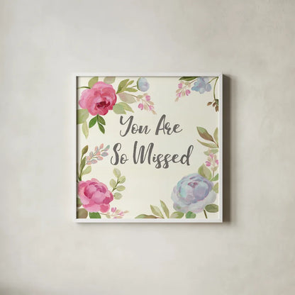 Petals and Blossoms II Missed by Silvia Vassileva. Shown in a crisp white glass frame for a clean and minimalist style. Available as an archival giclee rolled canvas, fine art paper, or poster print. SKU 52510a.