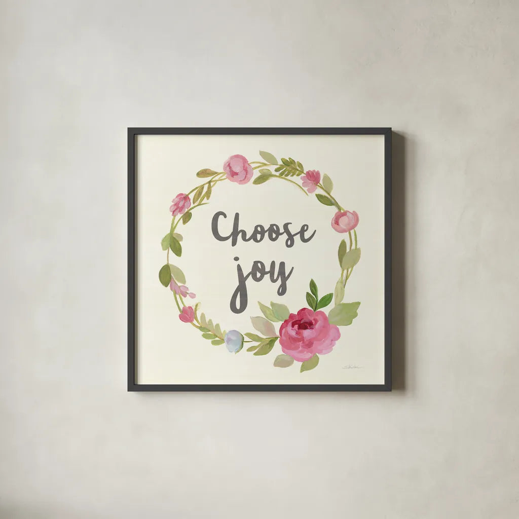 Petals and Blossoms III by Silvia Vassileva. Shown in a sleek black glass frame for a contemporary gallery look. Available as an archival giclee rolled canvas, fine art paper, or poster print. SKU 46115a.