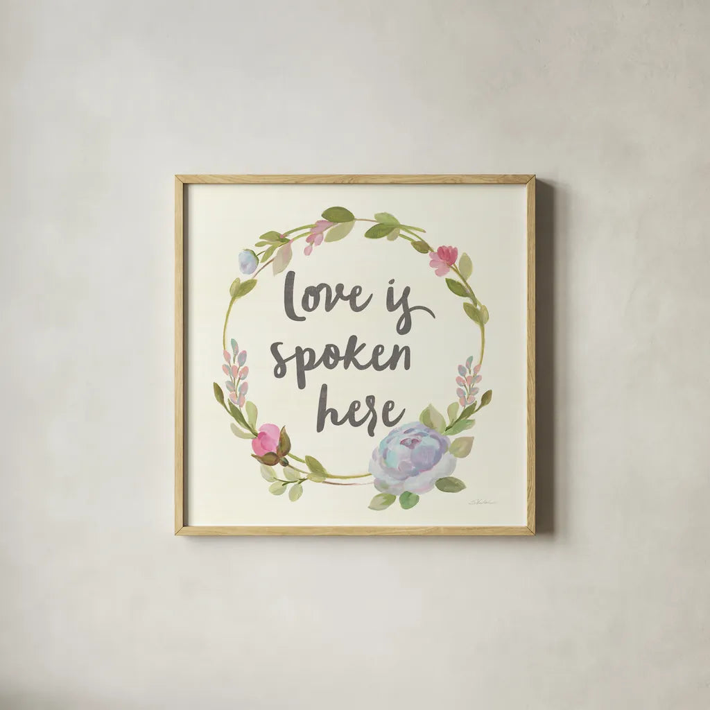 Petals and Blossoms IX by Silvia Vassileva. Shown in a natural wood glass frame for a timeless modern aesthetic. Available as an archival giclee rolled canvas, fine art paper, or poster print. SKU 46400a.