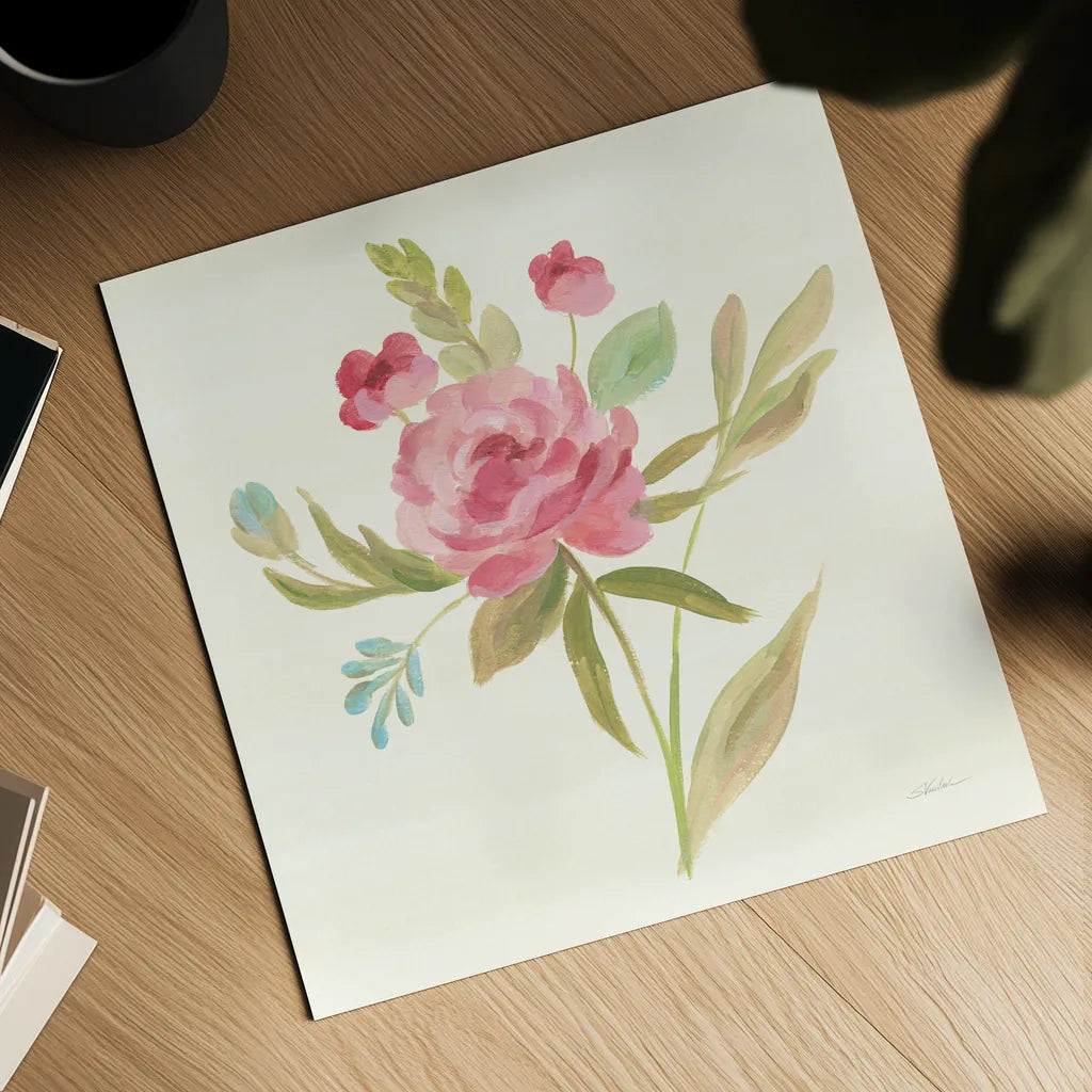 Petals and Blossoms V by Silvia Vassileva. Shown as a detailed flat fine art print, highlighting archival giclee quality. Available as an archival giclee rolled canvas, fine art paper, or poster print. SKU 46117a.