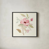 Petals and Blossoms VI by Silvia Vassileva. Shown in a sleek black glass frame for a contemporary gallery look. Available as an archival giclee rolled canvas, fine art paper, or poster print. SKU 46118a.