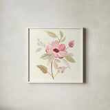 Petals and Blossoms VI by Silvia Vassileva. Shown in a crisp white glass frame for a clean and minimalist style. Available as an archival giclee rolled canvas, fine art paper, or poster print. SKU 46118a.