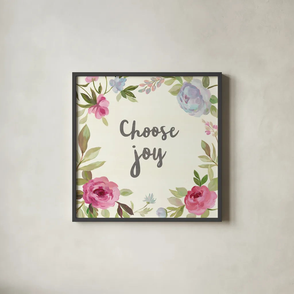 Petals and Blossoms VIII by Silvia Vassileva. Shown in a sleek black glass frame for a contemporary gallery look. Available as an archival giclee rolled canvas, fine art paper, or poster print. SKU 46399a.